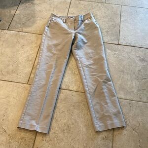 Ann Taylor Factory Dress Tan Cotton Linen-Textured Curvy Pants. Size 4